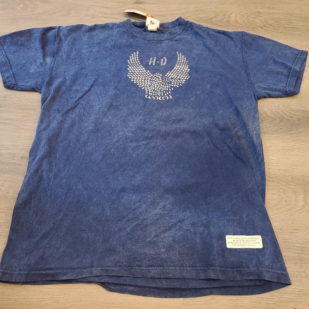 Harley Davidson Women’s T-shirt Studded Eagle Navy NWT Size XL